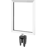 Visiontron Heavy-Duty Sign Frame Topper w/Adapter For Retractable Belt Stanchion Posts 11 x 14 Polished Chrome Visiontron Heavy-Duty Sign Frame Topper w/Adapter For Retractable Belt Stanchion Posts 11 x 14 Polished Chrome