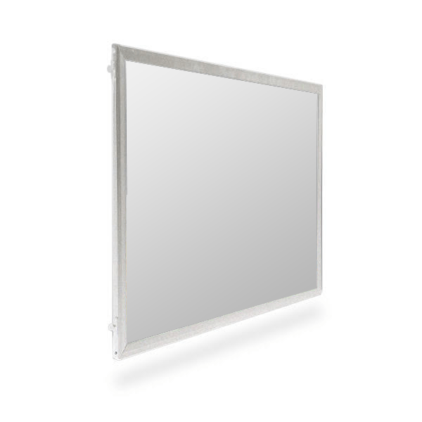 4' Post and Panel Satin Aluminum Frame Walls w/ White Insert 4' Post and Panel Satin Aluminum Frame Walls w/ White Insert