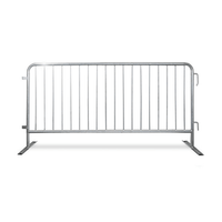 6.5 ft CrowdMaster Hot Dipped Galvanized 6,5 Ft Steel Bike Rack Barricade Flat Feet