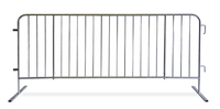 CrowdMaster+ Light-Weight Heavy-Duty 8' Steel Bike Rack Barricade w/Adjustable Feet Position OUTSIDE FEET POSITION