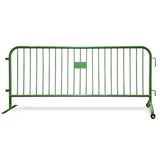 CrowdMaster 1000 Green HD Powder Coat Steel Bike Rack Barricade, 8 ft 1 Flat 1 Roller CrowdMaster 1000 Green HD Powder Coat Steel Bike Rack Barricade, 8 ft 1 Flat 1 Roller