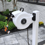 Heavy-Duty Auto-Retracting Water Hose Reel, Wall Mount Demo Heavy-Duty Auto-Retracting Water Hose Reel, Wall Mount Demo