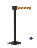 Retracta-Belt 30ft Hyper-Strength Nuclear Safety Magenta /Black Aluminum Retractable Belt Barrier w Wheeled Stanchion Post, Visiontron Retracta-Belt 30ft Hyper-Strength Nuclear Safety Magenta /Black Aluminum Retractable Belt Barrier w Wheeled Stanchion Post, Visiontron