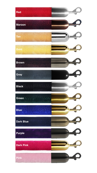 8' Perfect-Drape Premium Velour Barrier Rope, 1.5in Diameter Heavy-Duty Cotton Core, QueueSolutions 245RD8-SESLPB 8' Perfect-Drape Premium Velour Barrier Rope, 1.5in Diameter Heavy-Duty Cotton Core, QueueSolutions 245RD8-SESLPB