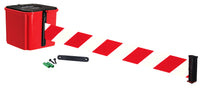 Retracta-Belt Hyper-Strength Wall Mount Retractable Belt Barrier Outdoor Red Body Parts
