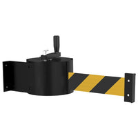 WM5000 50ft Manual Crank Wall Mount Retractable Belt Barrier, Visiontron