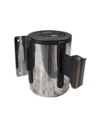 WallMaster 450 Wall Mount Retractable 35' Belt Barrier Polished Stainless Steel