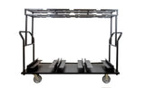 Storage Cart for 19" Rubber Base Belt Stanchion Posts, 12-Post Capacity Side Empty Storage Cart for 19" Rubber Base Belt Stanchion Posts, 12-Post Capacity Side Empty