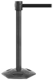 WeatherMaster 335 Extreme-Duty Outdoor Long Span Retractable Belt Barrier, Black Stanchion Post wtih Rubber Base WeatherMaster 335 Extreme-Duty Outdoor Long Span Retractable Belt Barrier, Black Stanchion Post wtih Rubber Base