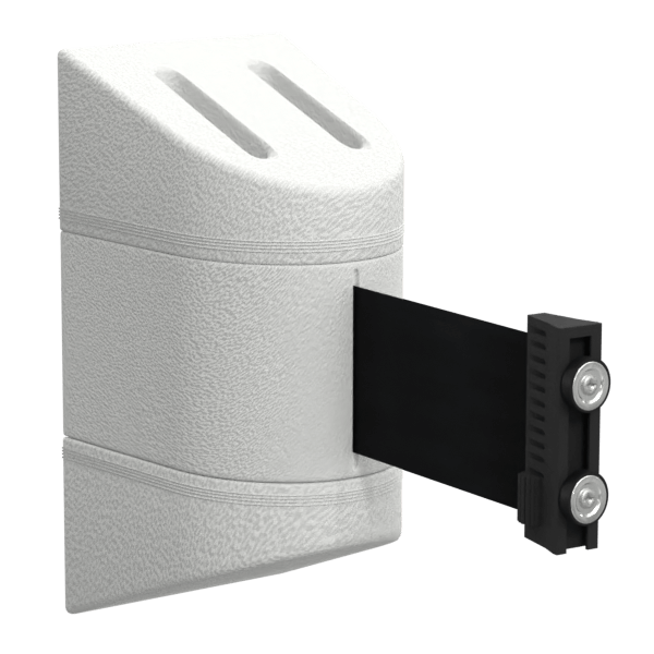 Magnetic WallPro 300 Wall Mount Retractable 10ft Belt Barrier White Magnetic WallPro 300 Wall Mount Retractable 10ft Belt Barrier White