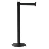 Retracta-Belt 10ft Hyper-Strength Single Line Retractable Belt Barrier w Black Aluminum Stanchion Post Retracta-Belt 10ft Hyper-Strength Single Line Retractable Belt Barrier w Black Aluminum Stanchion Post