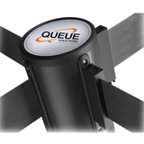 QueueSolutions Retractable Belt Barrier 4-Way Connectivity QueueSolutions Retractable Belt Barrier 4-Way Connectivity