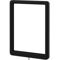 Designer Series Premium Hinged-Top Post Mount Sign Frames Black 8.5 x 11