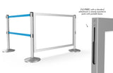 Standard Attachment - Post-N-Panel Heavy-Duty Aluminum Frame Barriers Standard Attachment - Post-N-Panel Heavy-Duty Aluminum Frame Barriers