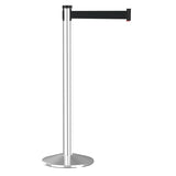 Retracta-Belt 10ft Hyper-Strength Single Line Retractable Belt Barrier w Polished Aluminum Stanchion Post Retracta-Belt 10ft Hyper-Strength Single Line Retractable Belt Barrier w Polished Aluminum Stanchion Post
