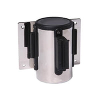 WallMaster 400 Wall Mount Retractable 15ft Belt Barrier Polished Chrome