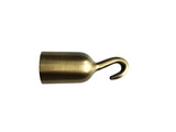 Satin Brass - 1.5" Heavy Duty Outdoor Hook End - Brass Construction Satin Brass - 1.5" Heavy Duty Outdoor Hook End - Brass Construction