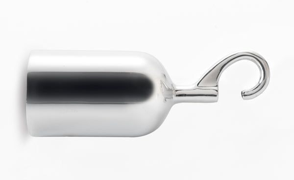 Heavy-Duty Outdoor Hook End for 1.5in Barrier Ropes, No-Rust Brass, QueueSolutions HEHD-PC Heavy-Duty Outdoor Hook End for 1.5in Barrier Ropes, No-Rust Brass, QueueSolutions HEHD-PC