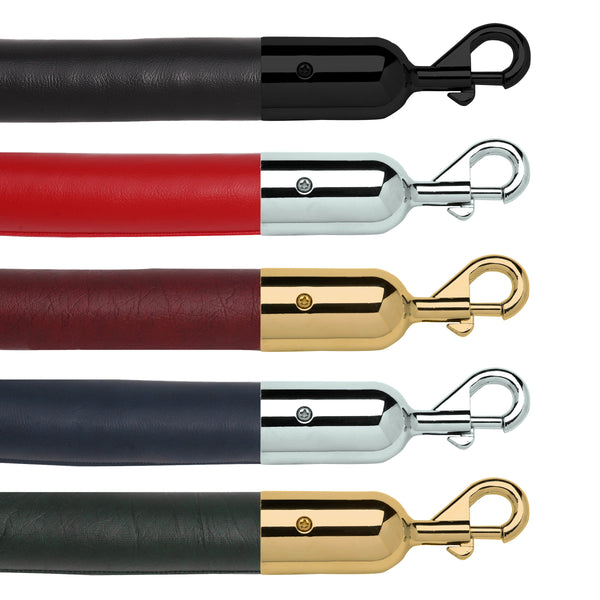 Perfect-Drape Naugahyde Barrier Rope, 1.5in Diameter Heavy-Duty Cotton Core, QueueSolutions 225BK4-SESL-PC Perfect-Drape Naugahyde Barrier Rope, 1.5in Diameter Heavy-Duty Cotton Core, QueueSolutions 225BK4-SESL-PC