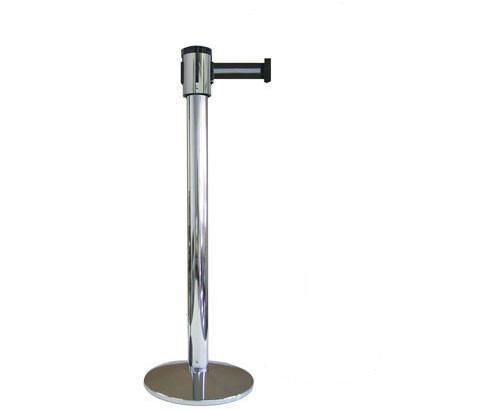 Retracta-Belt 15ft Hyper-Strength Single Line Retractable Belt Barrier w Polished Aluminum Stanchion Post, Visiontron 320PAPC-BK Retracta-Belt 15ft Hyper-Strength Single Line Retractable Belt Barrier w Polished Aluminum Stanchion Post, Visiontron 320PAPC-BK