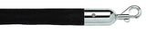 Black - Economy Velour "Velvet" Rope 1" Diameter Foam & Chain Core Black - Economy Velour "Velvet" Rope 1" Diameter Foam & Chain Core