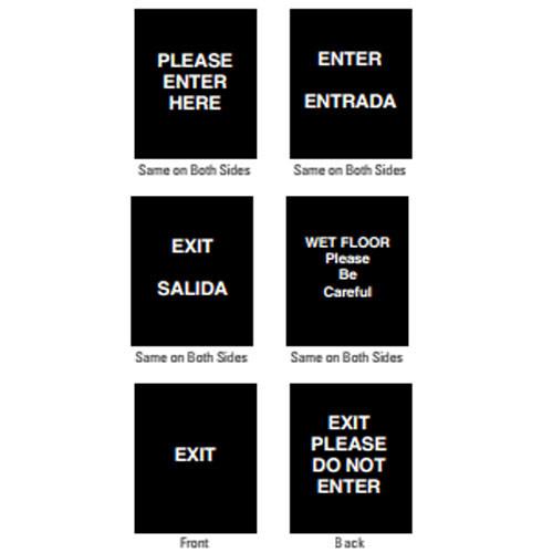 8.5in x 11in Acrylic Frame Signs, Multi-Color Double-Sided Messages, For Stanchion Posts, QueueSolutions SD8511B-20 8.5in x 11in Acrylic Frame Signs, Multi-Color Double-Sided Messages, For Stanchion Posts, QueueSolutions SD8511B-20