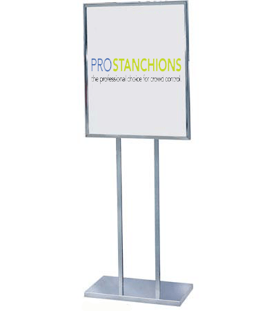 22in x 28in Chrome Poster Sign Stand w Heavy-Weight Retail Flat Base, Visiontron BH29 22in x 28in Chrome Poster Sign Stand w Heavy-Weight Retail Flat Base, Visiontron BH29