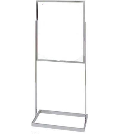 22in x 28in Chrome Poster Sign Display Stand w Square-Tube Base, Visiontron BH30 22in x 28in Chrome Poster Sign Display Stand w Square-Tube Base, Visiontron BH30