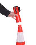 Demo - ConePro500 Orange & Reflective Cone Mount Retractable 10' Belt Barrier