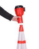 Demo - ConePro600 Orange & Reflective Cone Mount Retractable 15' Belt Barrier Demo - ConePro600 Orange & Reflective Cone Mount Retractable 15' Belt Barrier