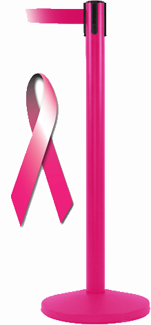 Stanchion For The Cure All Pink Breast Cancer Awareness Retractable Belt Barrier, ProStanchions Stanchion For The Cure Stanchion For The Cure All Pink Breast Cancer Awareness Retractable Belt Barrier, ProStanchions Stanchion For The Cure