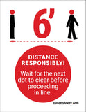 Direction Dots Sign Insert - Responsible Social Distancing | Visiontron
