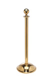 Polished Brass Dome Base Elegance Ball Top Premium Post and Rope Stanchion Polished Brass Dome Base Elegance Ball Top Premium Post and Rope Stanchion