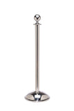 Polished Stainless Steel Dome Base Elegance Ball Top Premium Post and Rope Stanchion