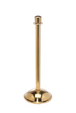 Polished Brass Dome Base Elegance Crown Top Premium Post and Rope Stanchion
