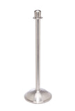 Satin Brushed Stainless Steel Dome Base Elegance Crown Top Premium Post and Rope Stanchion Satin Brushed Stainless Steel Dome Base Elegance Crown Top Premium Post and Rope Stanchion