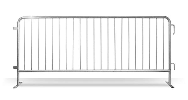 CrowdMaster 1000 Hot Dipped Galvanized 8 Ft Steel Bike Rack Barricade QueueSolutions BAR8 FF GD