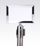 7" x 11" - Heavy Duty Horizontal Sign Frame Topper for Retractable Belt Stanchion 7" x 11" - Heavy Duty Horizontal Sign Frame Topper for Retractable Belt Stanchion