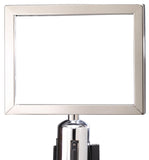 Heavy-Duty Horizontal Sign Frame Topper For Retractable Belt Barrier Stanchion Posts, QueueSolutions SFHD711HB-BK Heavy-Duty Horizontal Sign Frame Topper For Retractable Belt Barrier Stanchion Posts, QueueSolutions SFHD711HB-BK