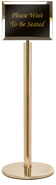 Complete Reception Sign Stand Kit, 8 Custom Sign Inserts, QueueSolutions SS-HOST1114H-BK Complete Reception Sign Stand Kit, 8 Custom Sign Inserts, QueueSolutions SS-HOST1114H-BK