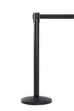 QueueMaster Pro Grade Economy Retractable Belt Barrier, Black Stanchion Post, 13ft Belt, QueueSolutions QM550B-BK130 QueueMaster Pro Grade Economy Retractable Belt Barrier, Black Stanchion Post, 13ft Belt, QueueSolutions QM550B-BK130