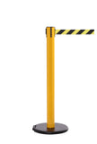 RollerSafety 300 E-Z Roll Wheeled Retractable Belt Barrier, Yellow Stanchion Post, QueueSolutions SROL300Y-BK160 RollerSafety 300 E-Z Roll Wheeled Retractable Belt Barrier, Yellow Stanchion Post, QueueSolutions SROL300Y-BK160