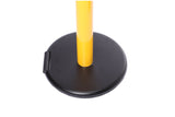 Base Design Top - RollerSafety 300 E-Z Roll Wheeled Retractable Belt Stanchion - Yellow Base Design Top - RollerSafety 300 E-Z Roll Wheeled Retractable Belt Stanchion - Yellow