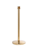 RopeMaster Crown Top Pro Grade Economy Post and Rope Stanchion Polished Brass