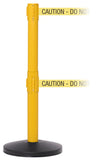 SafetyMasterTwin 11ft Dual-Belt ADA Compliant Retractable Belt Barrier, Yellow Stanchion Post, QueueSolutions SMTwin450Y-BK110 SafetyMasterTwin 11ft Dual-Belt ADA Compliant Retractable Belt Barrier, Yellow Stanchion Post, QueueSolutions SMTwin450Y-BK110