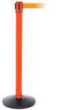 SafetyPro 250 Industrial-Tough Retractable Belt Barrier, Orange Stanchion Post, QueueSolutions SPRO250O-BK SafetyPro 250 Industrial-Tough Retractable Belt Barrier, Orange Stanchion Post, QueueSolutions SPRO250O-BK