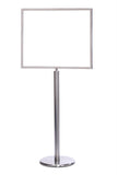 Chrome 28" x 22" - Heavy-Duty Pedestal Sign Stand w/Horizontal Poster Display Frame Chrome 28" x 22" - Heavy-Duty Pedestal Sign Stand w/Horizontal Poster Display Frame