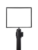 14"W x 11"H Sign Frame Topper For Belt Stanchions - Standard-Duty Horizontal 14"W x 11"H Sign Frame Topper For Belt Stanchions - Standard-Duty Horizontal