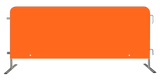 Orange - Plain Color Vinyl Jacket Cover - Bike Rack Barricade | Queue Solutions