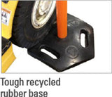 Recycled Rubber Base - Outdoor Belt Stanchions - WeatherMaster 300 Red | Queue Solutions Recycled Rubber Base - Outdoor Belt Stanchions - WeatherMaster 300 Red | Queue Solutions